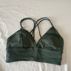 Green Lulu lemon sports bra